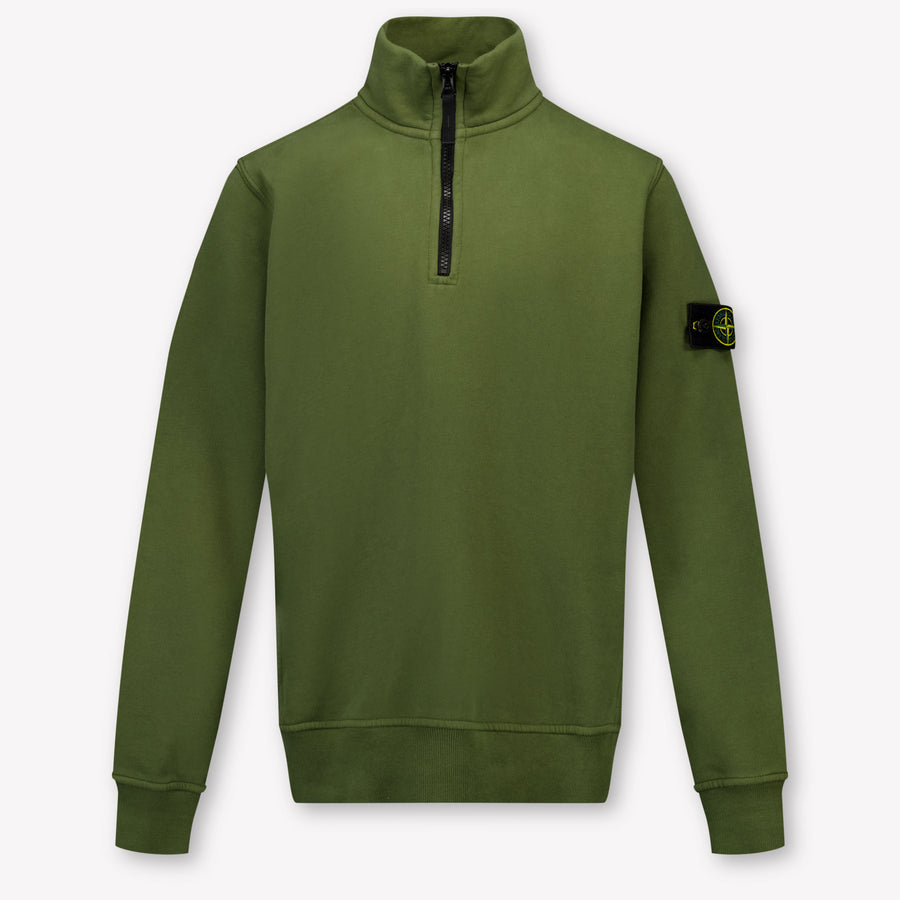 Stone Island Kids Boys Sweater In Army