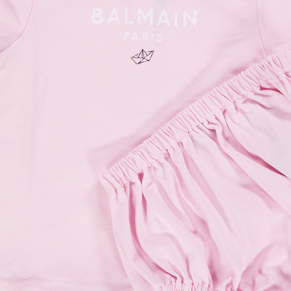 Balmain Baby Meisjes Jurk In Roze