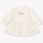 Balmain Baby Girls Dress In OffWhite