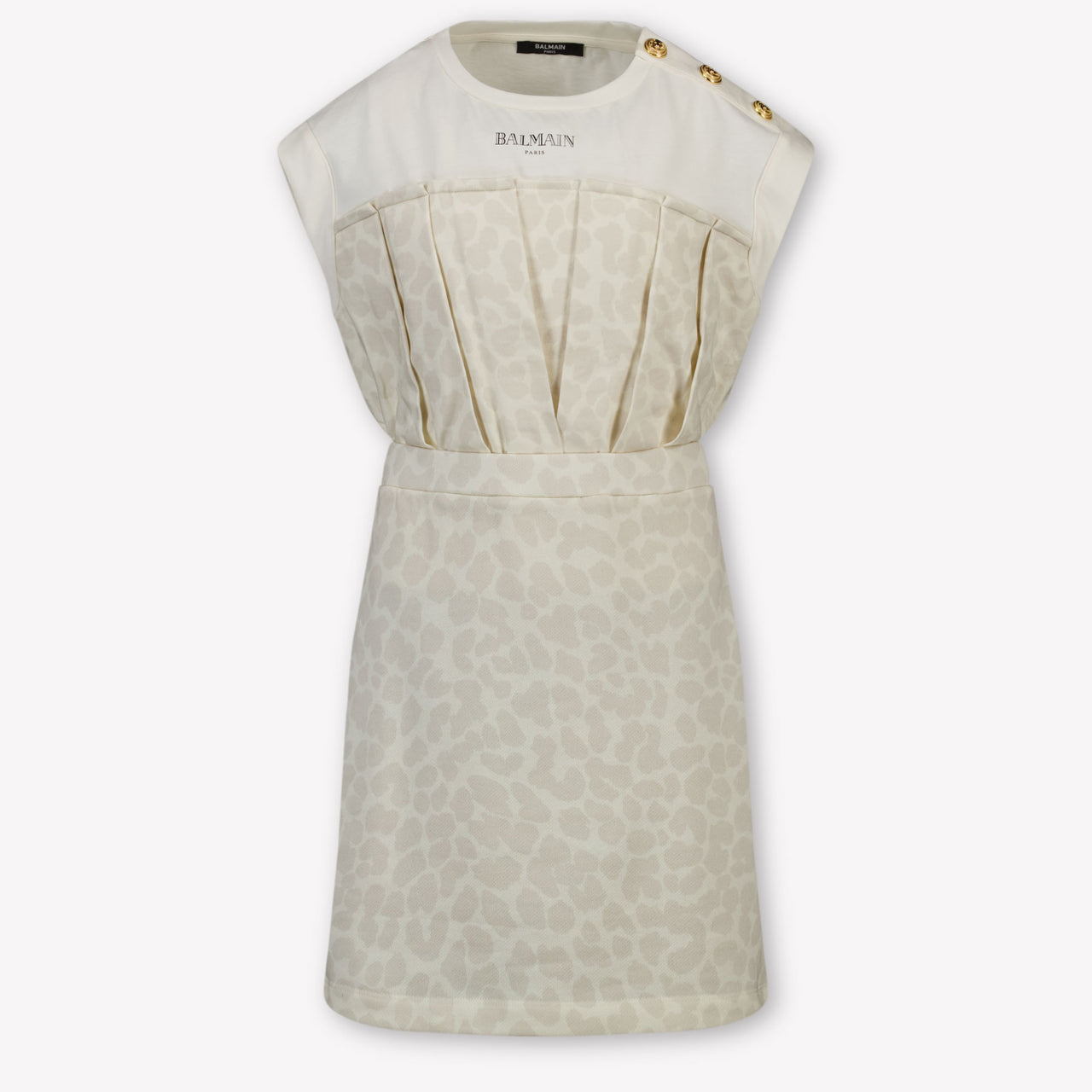 Balmain Kinder Meisjes Jurk In Off White