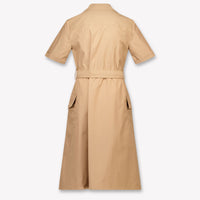 Balmain Kids Girls Dress In Light Brown