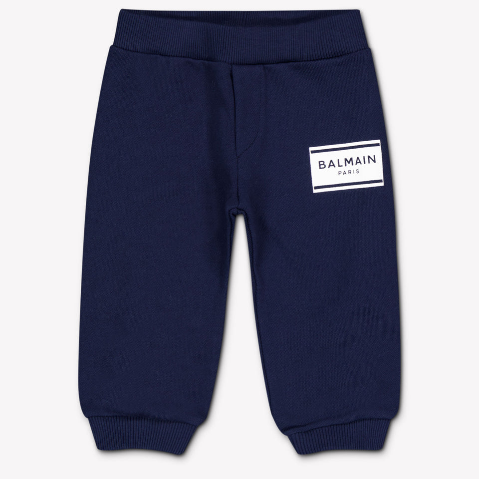 Balmain Baby Girls Pants In Navy