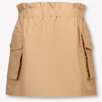 Balmain Kids Girls Skirt In Light Brown