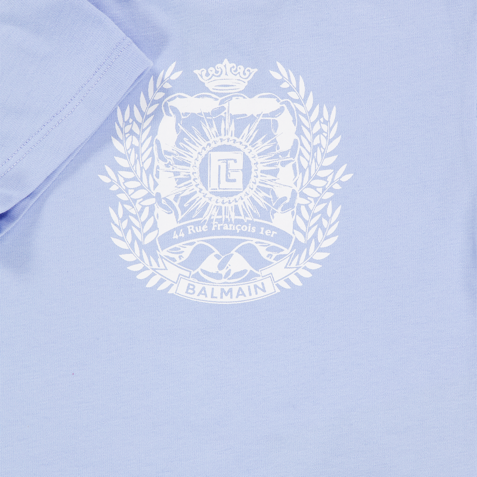 Balmain Baby Meisjes T-Shirt In Licht Blauw