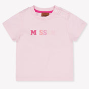 Missoni Baby Girls T-Shirt In Light Pink
