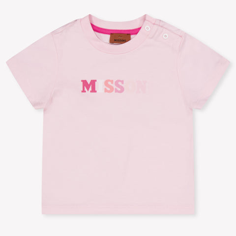 Missoni Baby Girls T-Shirt In Light Pink