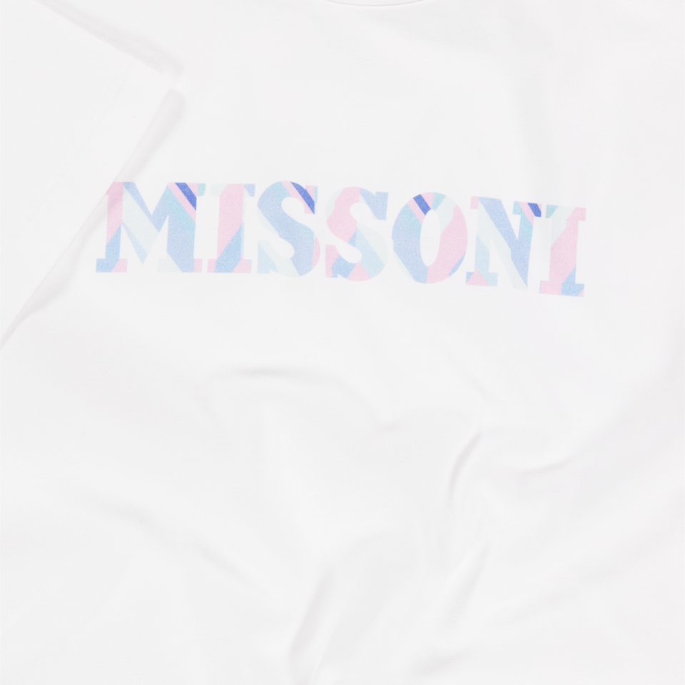 Missoni Kinder Meisjes T-Shirt In Wit