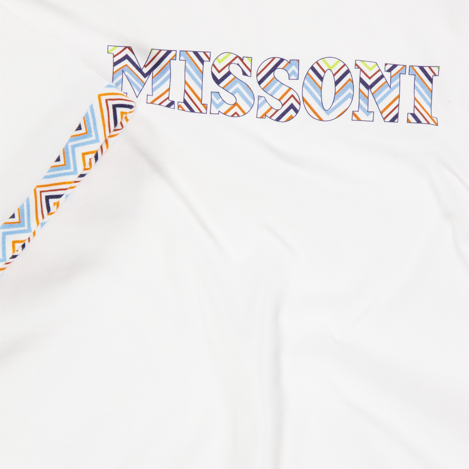 Missoni Kinder Jongens T-Shirt In Wit