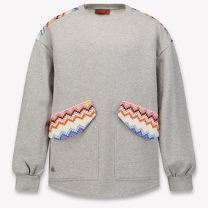 Missoni Kids Girls Sweater In Gray