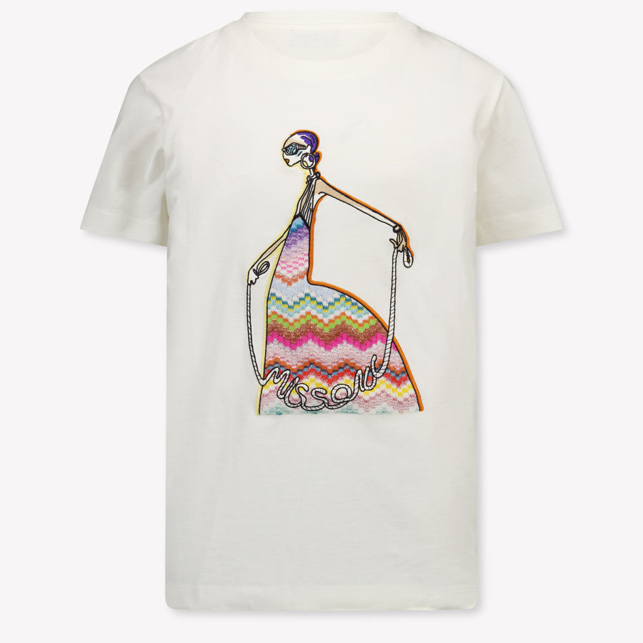 Missoni Kids Girls T-Shirt In OffWhite