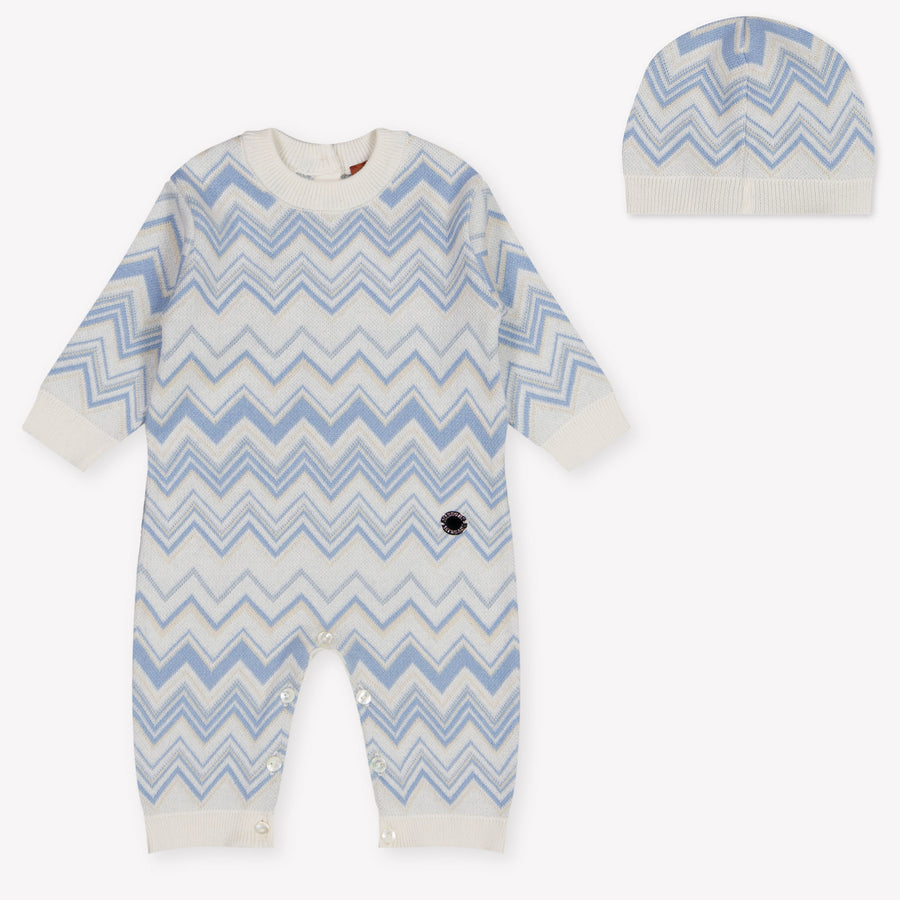 Missoni Baby Boys Playsuit In Light Blue