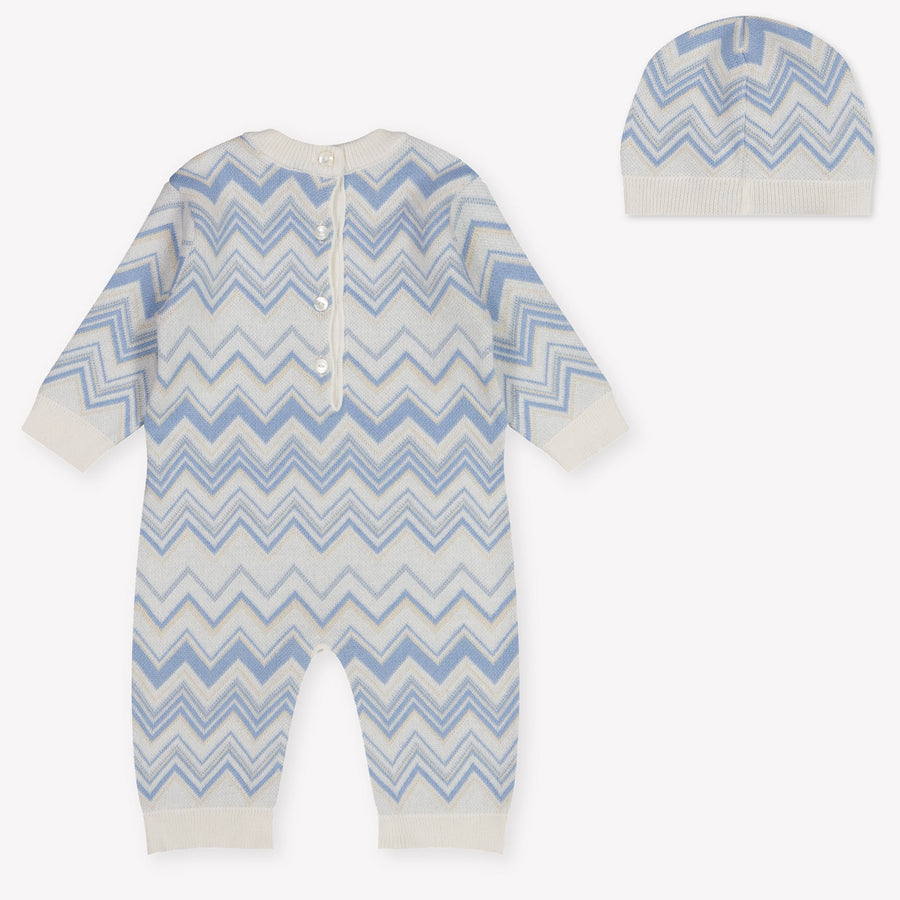 Missoni Baby Boys Playsuit In Light Blue