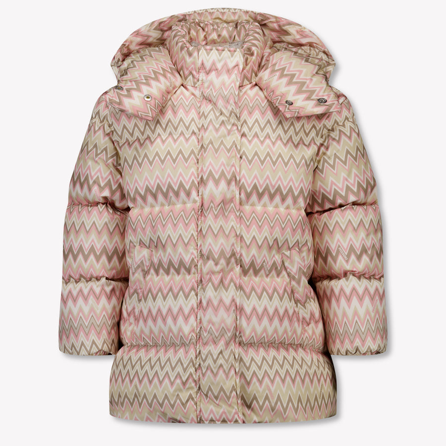 Missoni Girls Winter Jacket in Light Pink