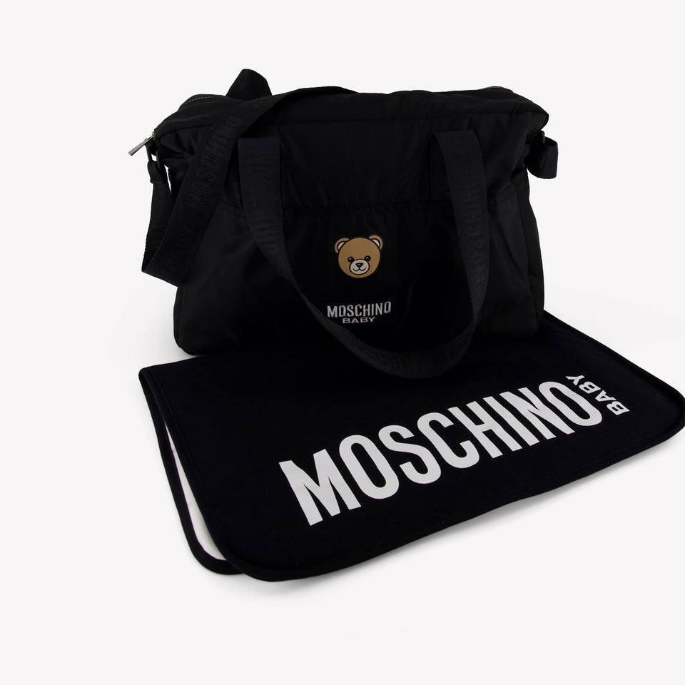 Moschino Baby Unisex Diaper Bag In Black