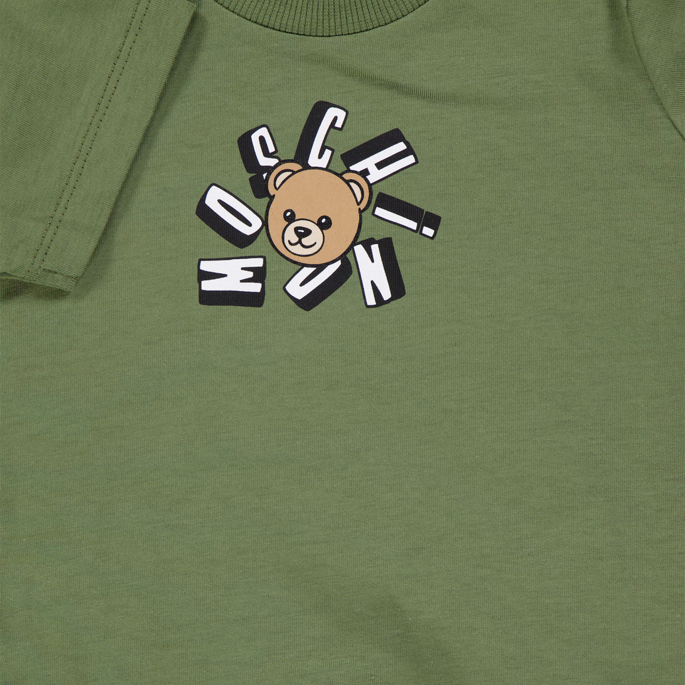 Moschino Baby Unisex T-Shirt In Army