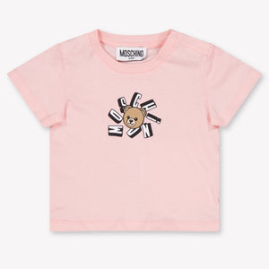 Moschino Baby Unisex T-Shirt In Light Pink