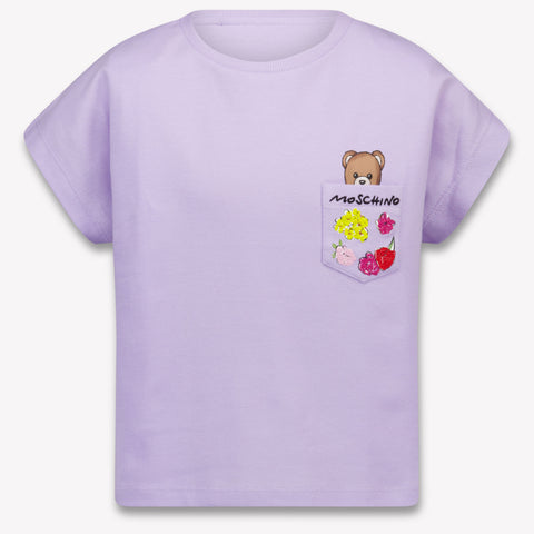 Moschino Kids Girls T-Shirt In Lilac