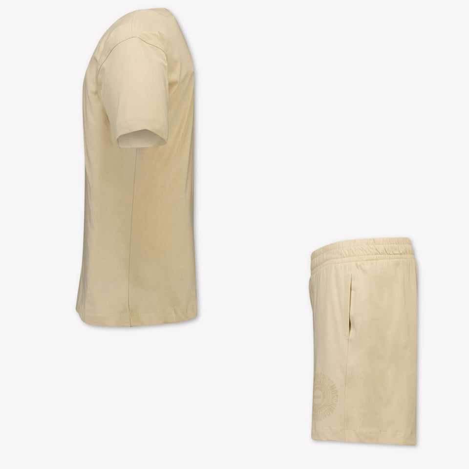 Moschino Kids Boys Set In Beige