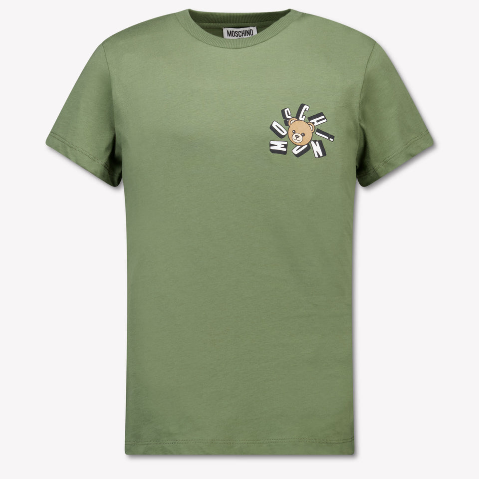 Moschino Kids Boys T-Shirt In Army