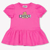 Moschino Baby Girls Dress In Fuchsia
