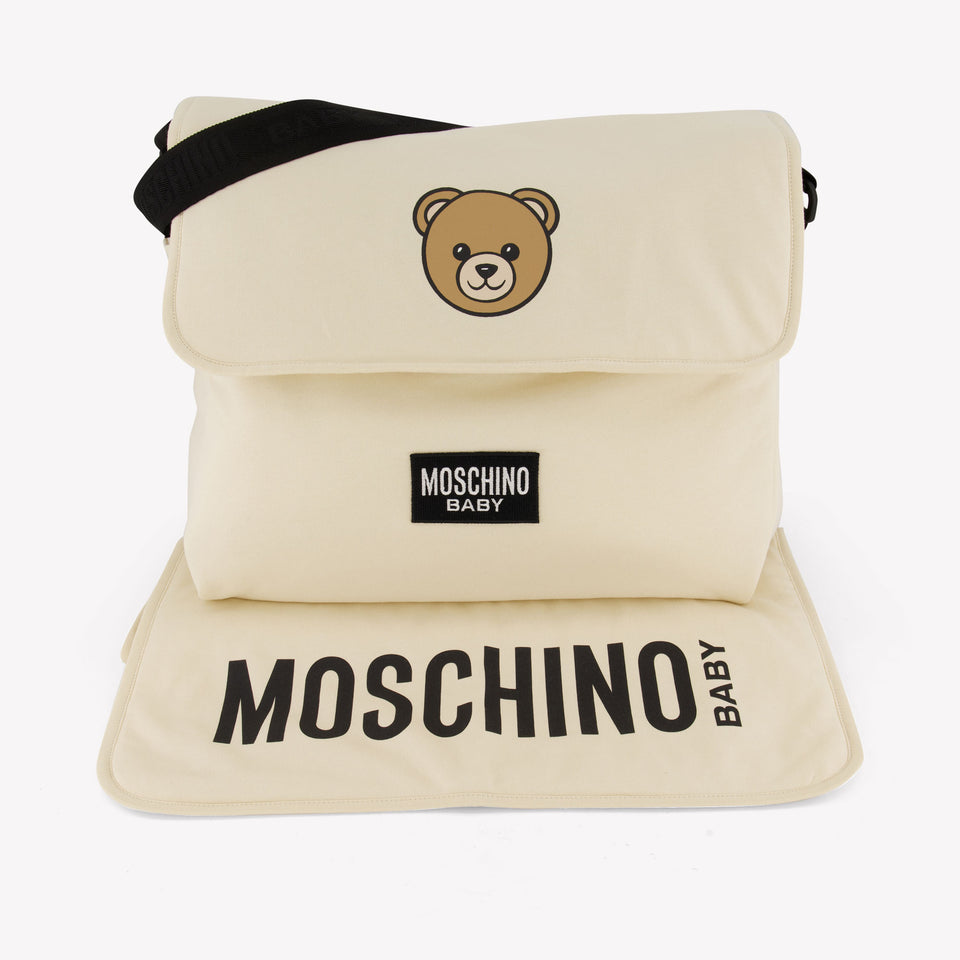 Moschino Baby Unisex Diaper Bag In Beige