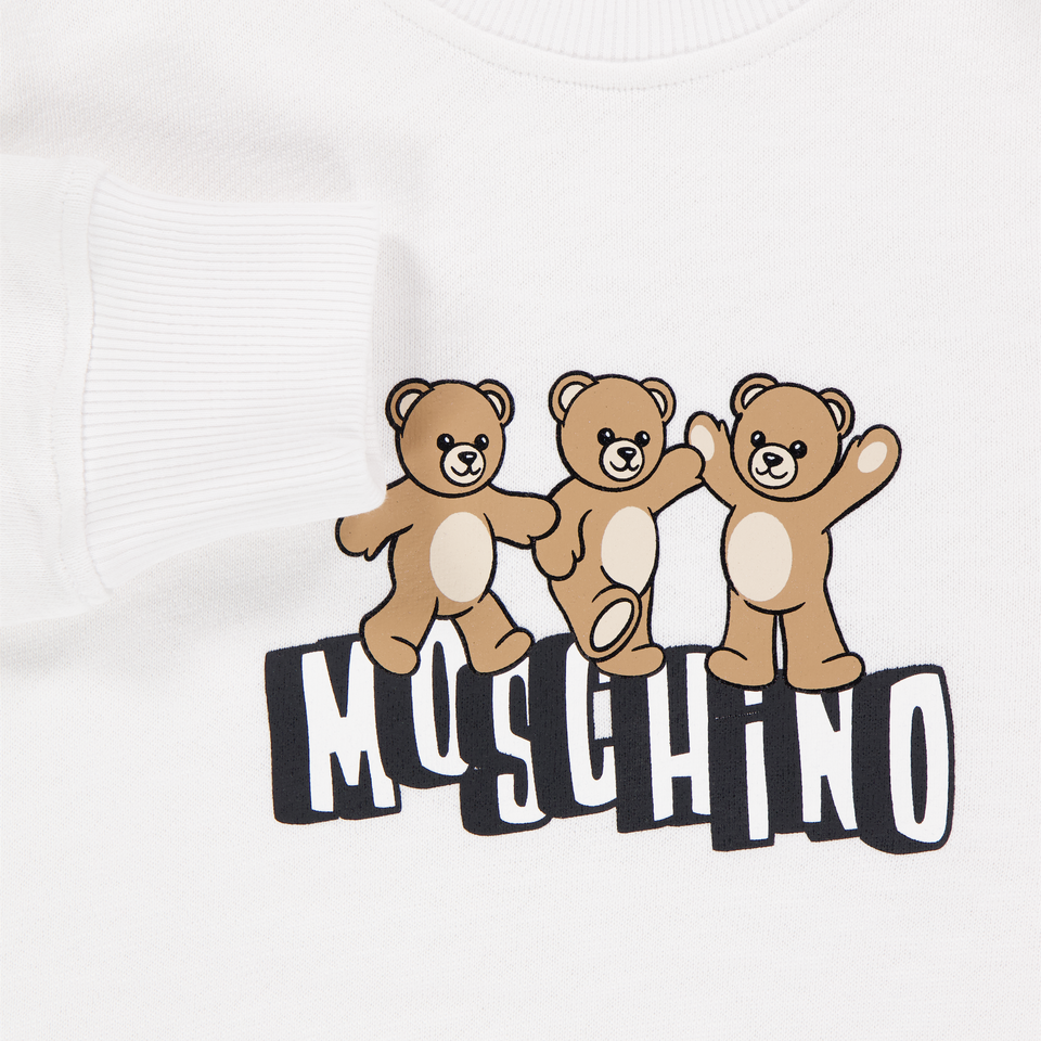 Moschino Kids Unisex Sweater In White