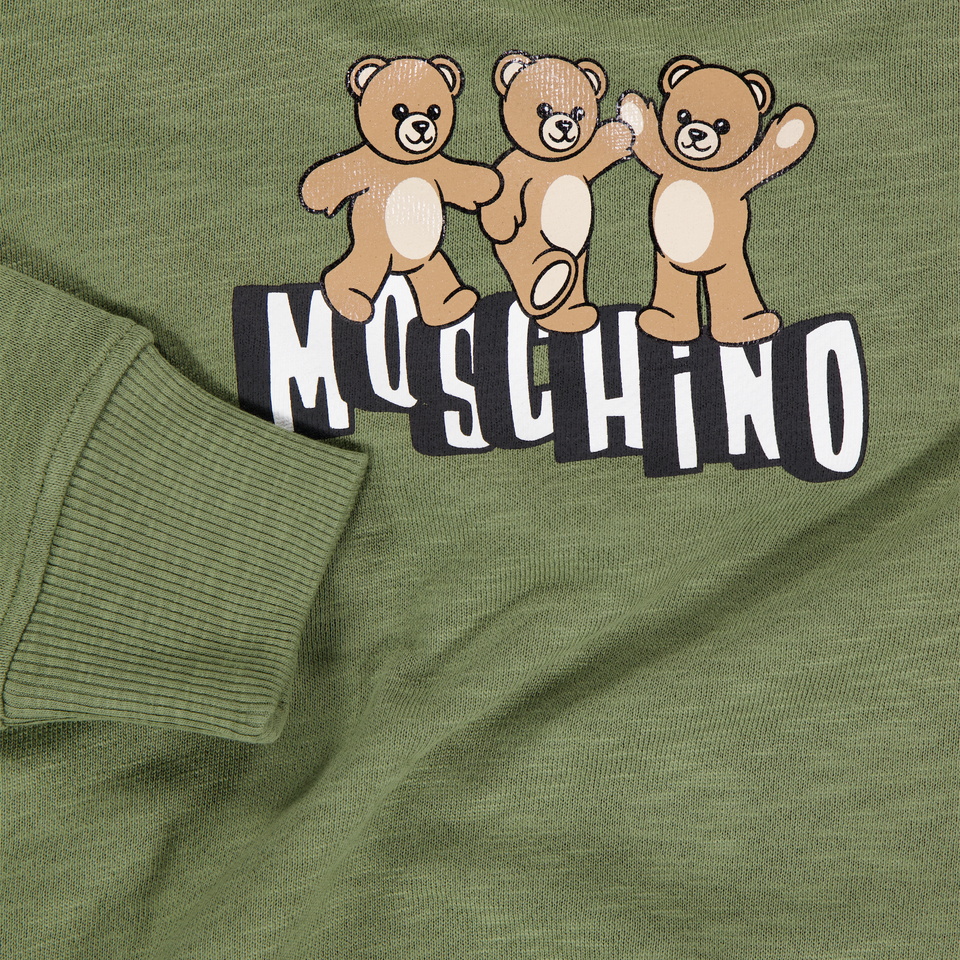 Moschino Kinder Unisex Trui In Army