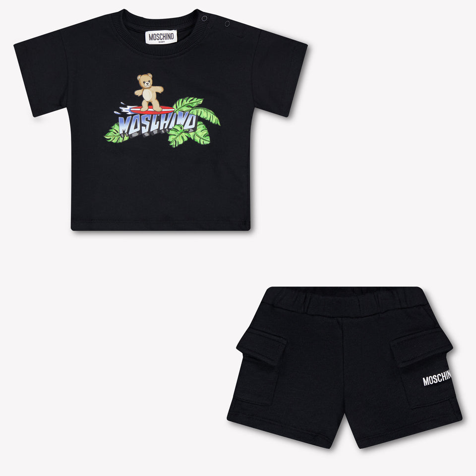 Moschino Baby Boys Set In Black