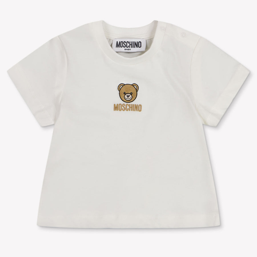 Moschino Baby Unisex T-Shirt In Off White