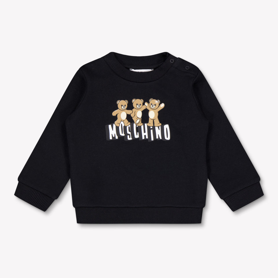 Moschino Baby Unisex Trui In Zwart