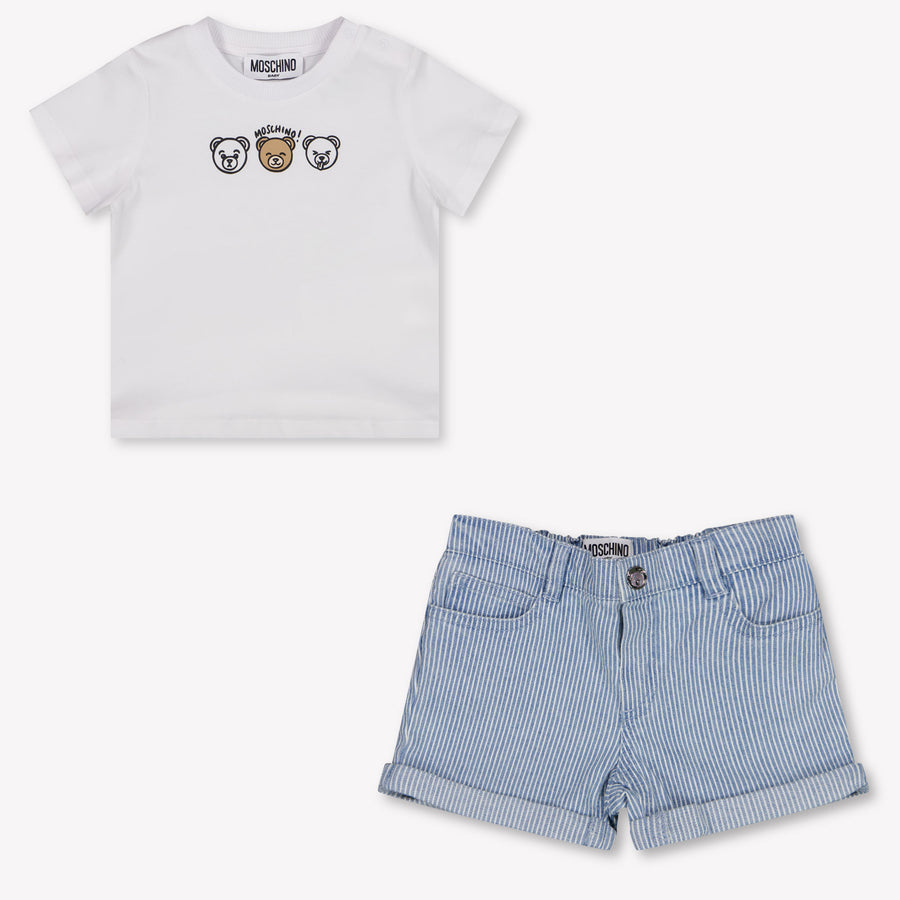 Moschino Baby Boys Set in Light Blue