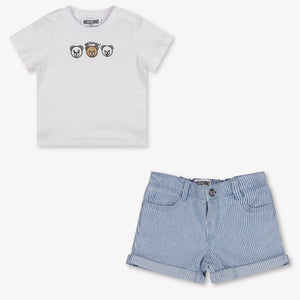 Moschino Baby Jongens Setjes in Licht Blauw