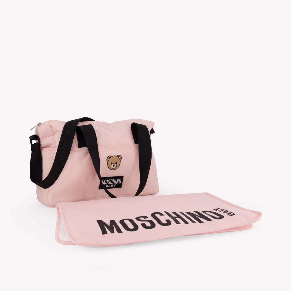 Moschino Baby Unisex Luiertas In Licht Roze