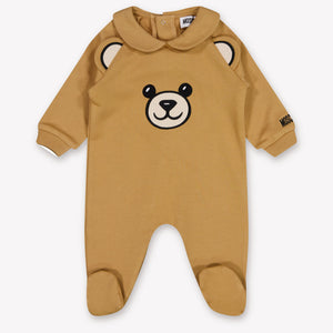 Moschino Baby Unisex Playsuit In Beige