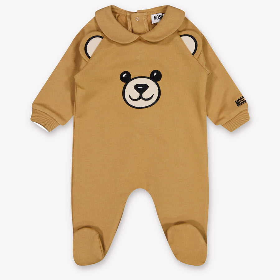 Moschino Baby Unisex Playsuit In Beige