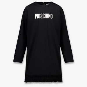 Moschino Kids Girls Dress In Black