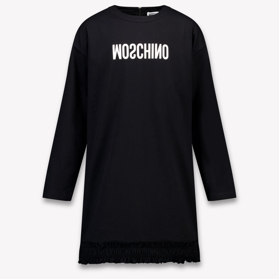 Moschino Kids Girls Dress In Black