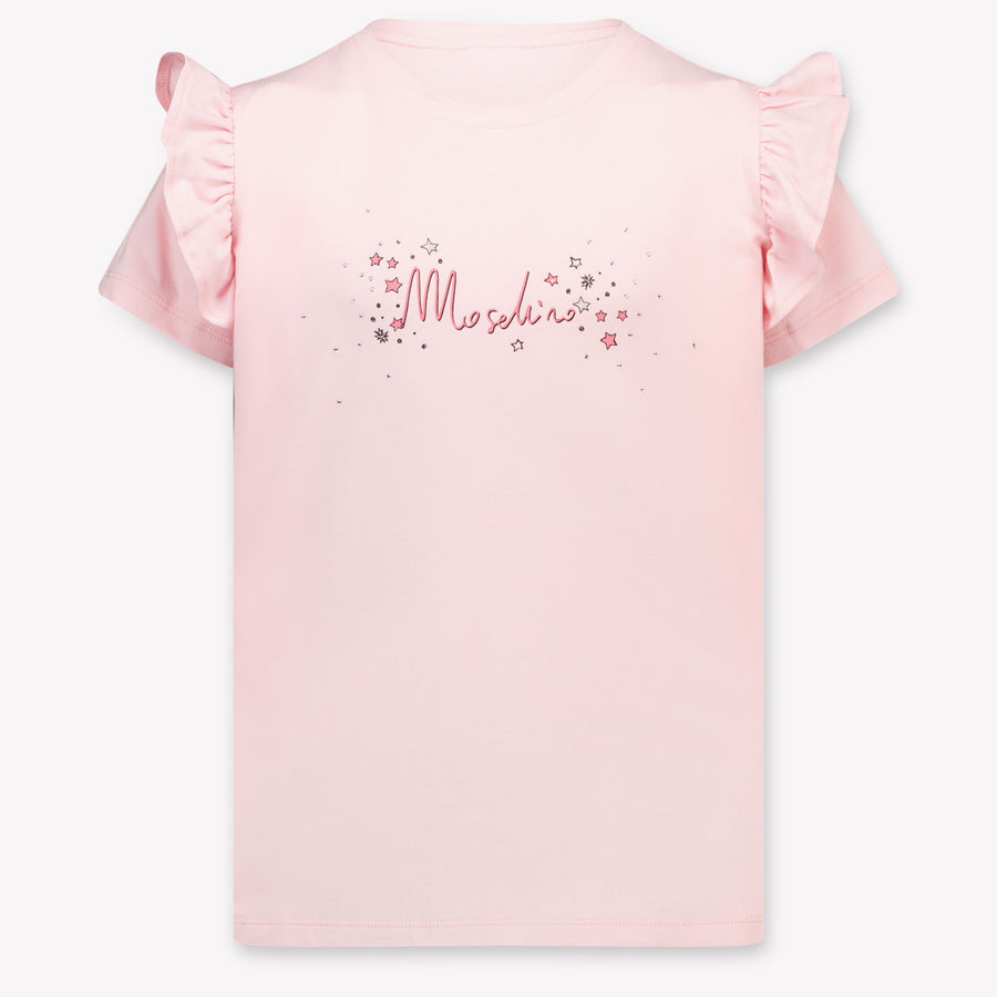 Moschino Kinder Meisjes T-Shirt In Licht Roze