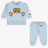 Moschino Baby Unisex Jogging suit In Light Blue