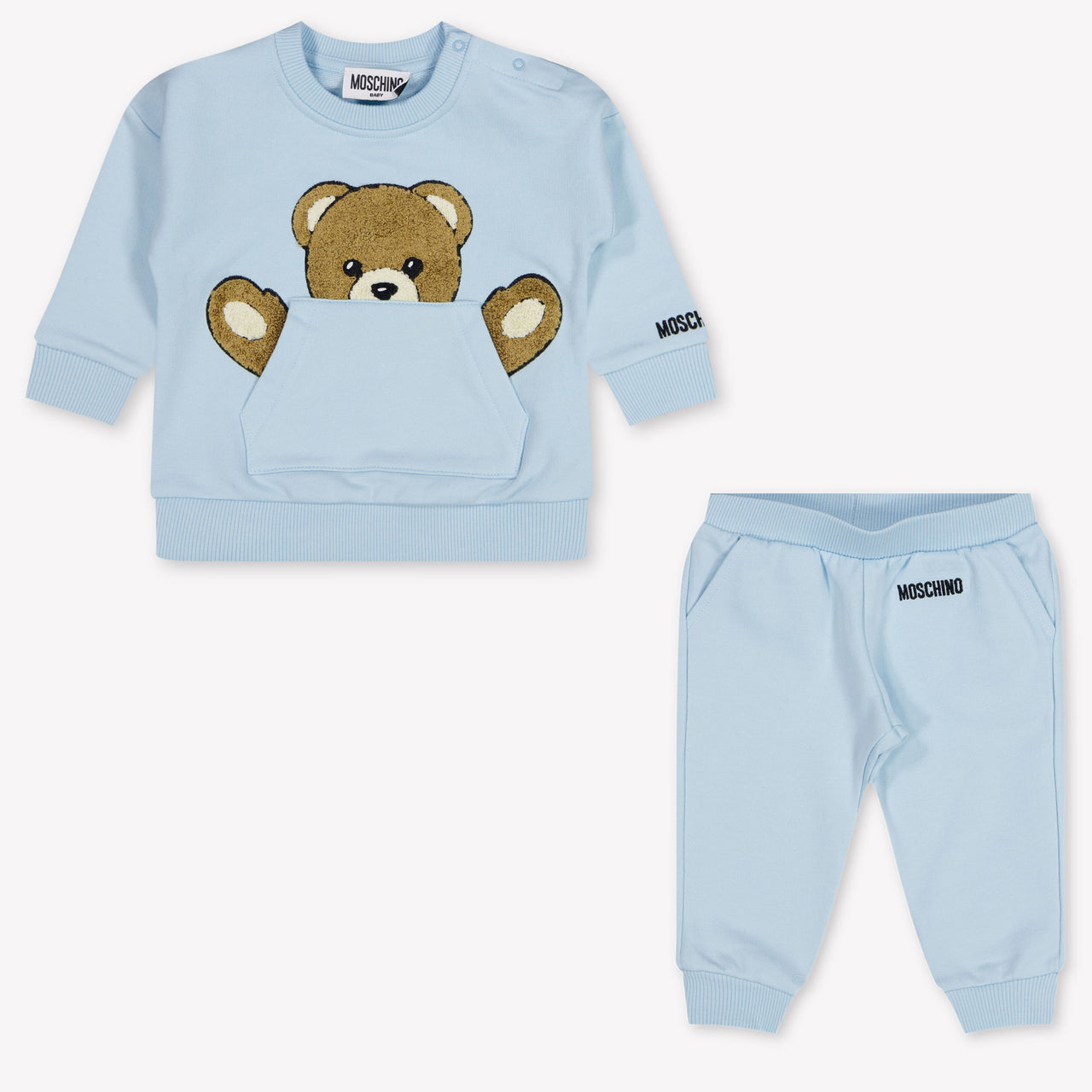 Moschino Baby Unisex Jogging suit In Light Blue