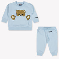 Moschino Baby Unisex Jogging suit In Light Blue