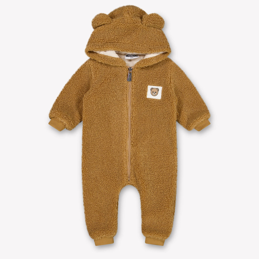 Moschino Baby Unisex Playsuit In Beige