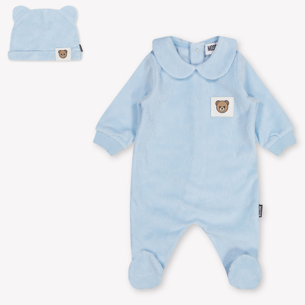 Moschino Baby Unisex Playsuit In Light Blue
