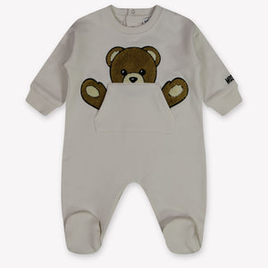 Moschino Baby Unisex Romper in Off-White