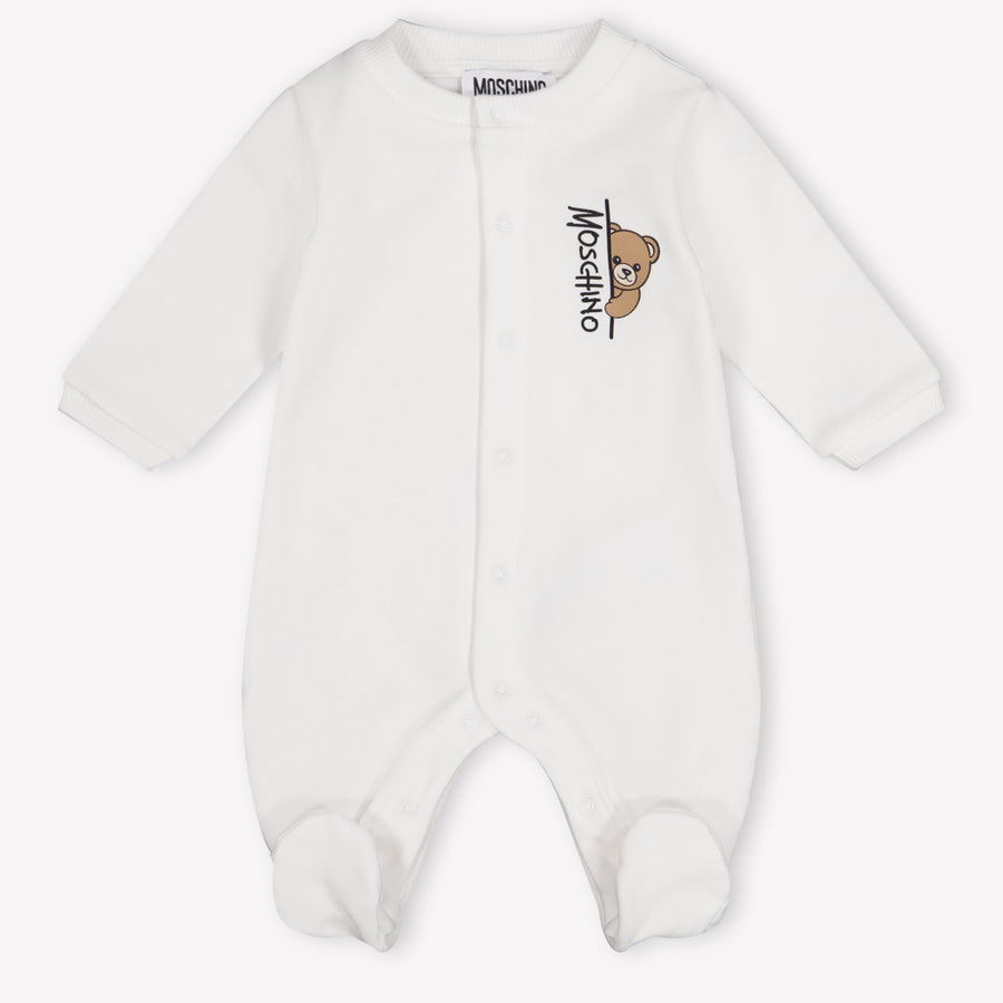 Moschino Baby Unisex Playsuit In White