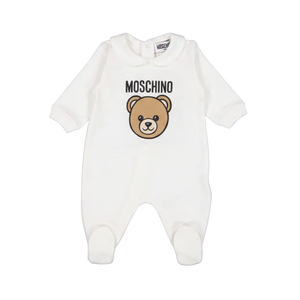 Moschino Baby Unisex Playsuit In OffWhite
