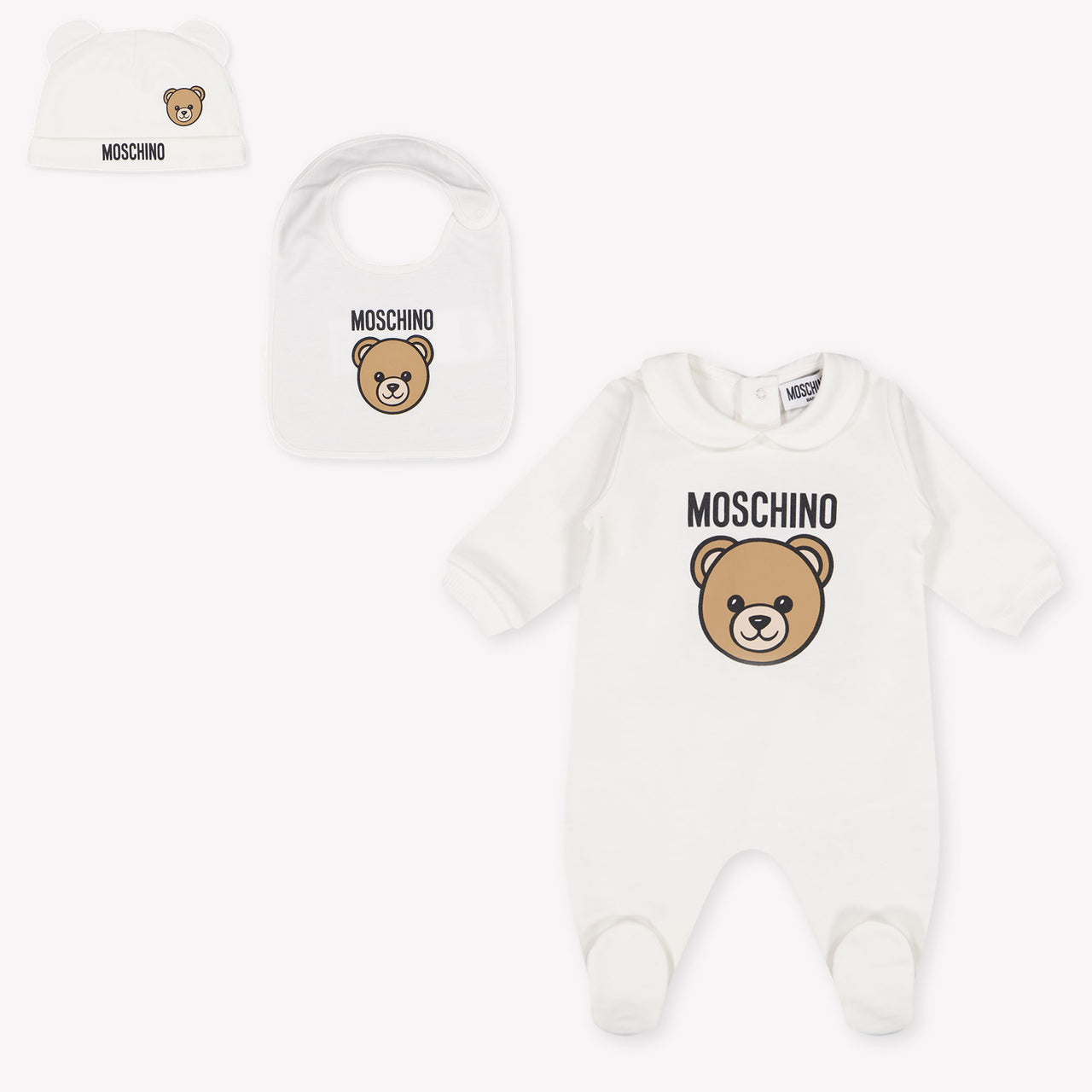 Moschino Baby Unisex Playsuit In OffWhite