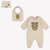 Moschino Baby Unisex Playsuit In Beige