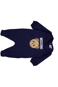 Moschino Baby Unisex Playsuit In Navy