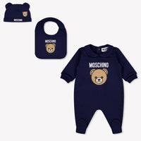 Moschino Baby Unisex Playsuit In Navy